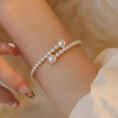 Vintage Pearl Adjustable Opening Bracelet 